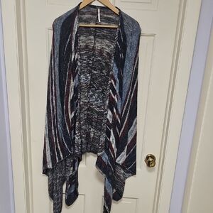 Free people knit sweater poncho cape shawl